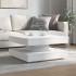 Mesa de centro giratoria 360 grados blanco 70x70x34,5