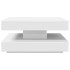Mesa de centro giratoria 360 grados blanco 70x70x34,5