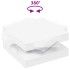 Mesa de centro giratoria 360 grados blanco 70x70x34,5
