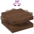 Mesa de centro giratoria 360 grados roble marrón 70x70x34,5