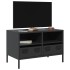 Mueble para TV acero laminado en frío negro 68x39x43,5
