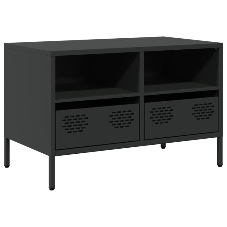 Mueble para TV acero laminado en frío negro 68x39x43,5