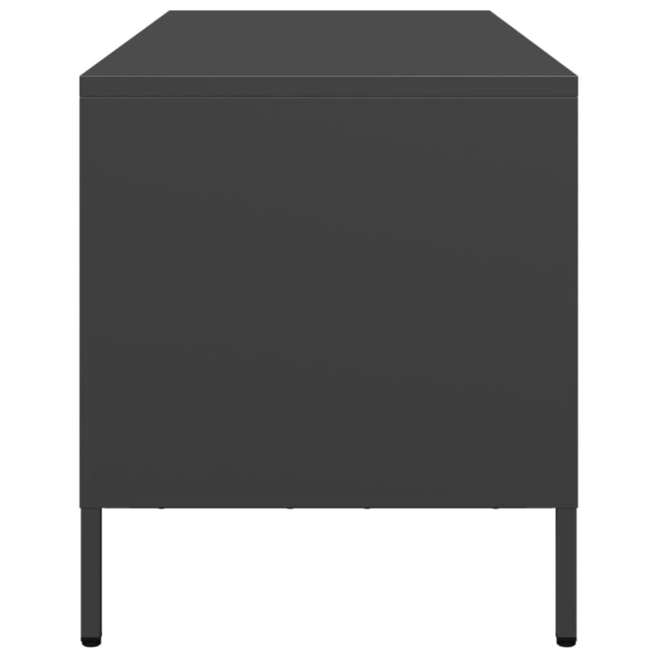 Mueble para TV acero laminado en frío negro 68x39x43,5