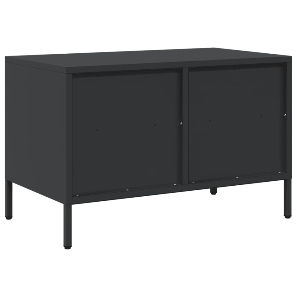 Mueble para TV acero laminado en frío negro 68x39x43,5