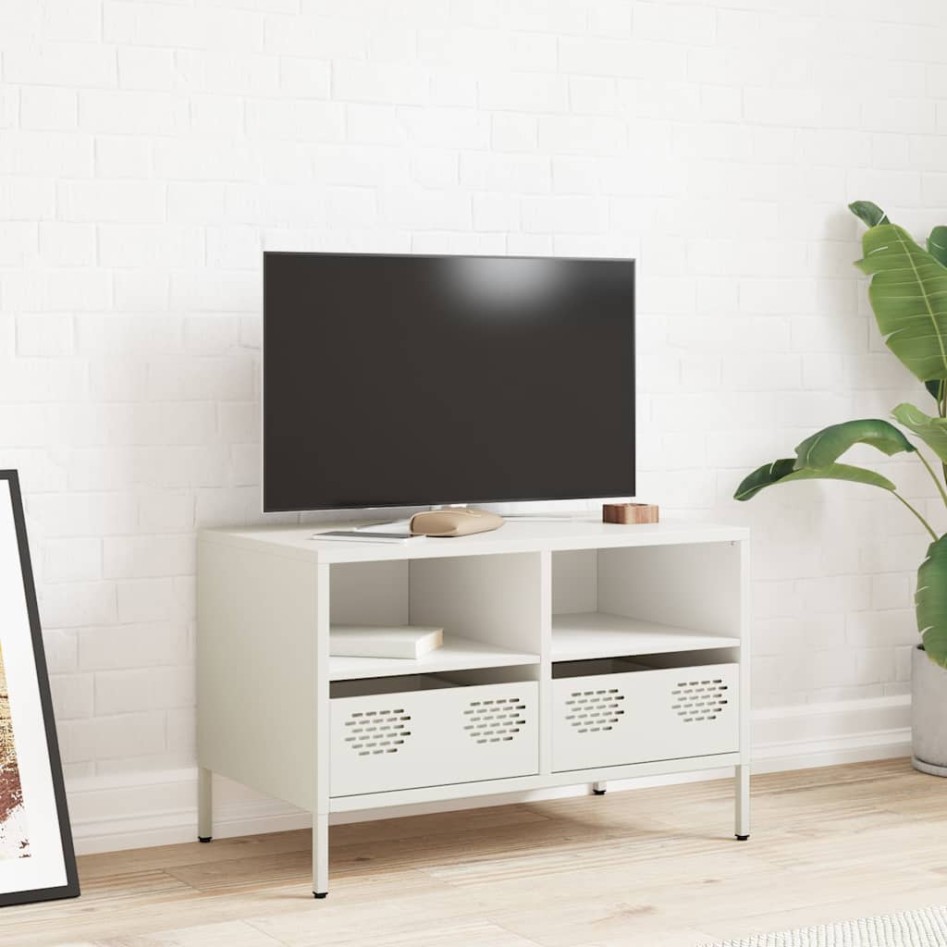 Mueble para TV acero laminado en frío blanco 68x39x43,5
