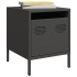 Mesitas de noche 2 uds acero negra 35x39x43,5