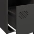Mesitas de noche 2 uds acero negra 35x39x43,5