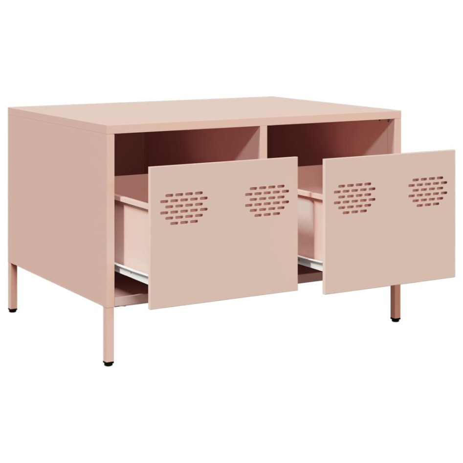 Mueble para TV acero laminado en frío rosa 68x50x43,5