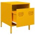 Mesitas de noche 2 uds acero amarillo mostaza 35x39x43,5