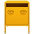 Mesitas de noche 2 uds acero amarillo mostaza 35x39x43,5