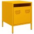 Mesitas de noche 2 uds acero amarillo mostaza 35x39x43,5