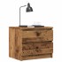 Mesita de noche madera de ingeniería envejecida 50x40x43.5