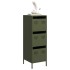 Aparador de acero verde oliva 39x35x103,5