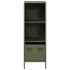 Aparador de acero verde oliva 35x39x103,5