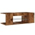 Mueble TV luces LED madera ingeniería envejecida 90x39x30