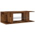 Mueble TV luces LED madera ingeniería envejecida 90x39x30