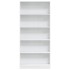 Estantería madera de ingeniería blanco brillo 80x24x176