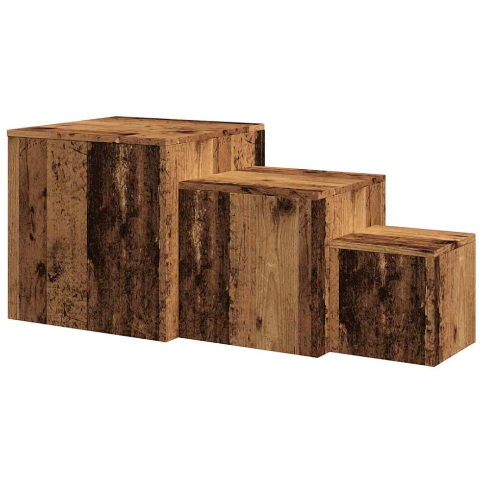 Mesas auxiliares 3 uds madera de ingeniería madera