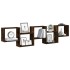 Estante cubo de pared 5 compartimentos madera roble