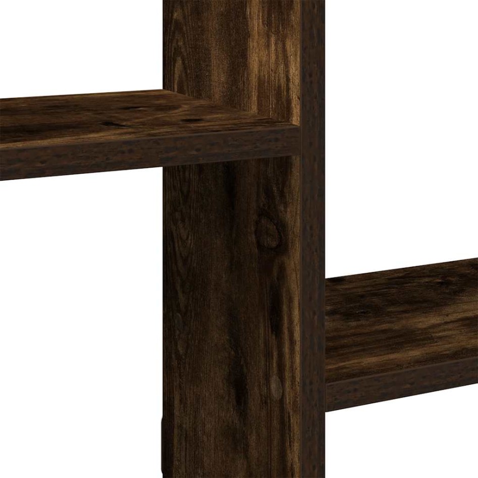 Estante cubo de pared 5 compartimentos madera roble