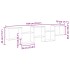 Estante cubo de pared 5 compartimentos madera roble