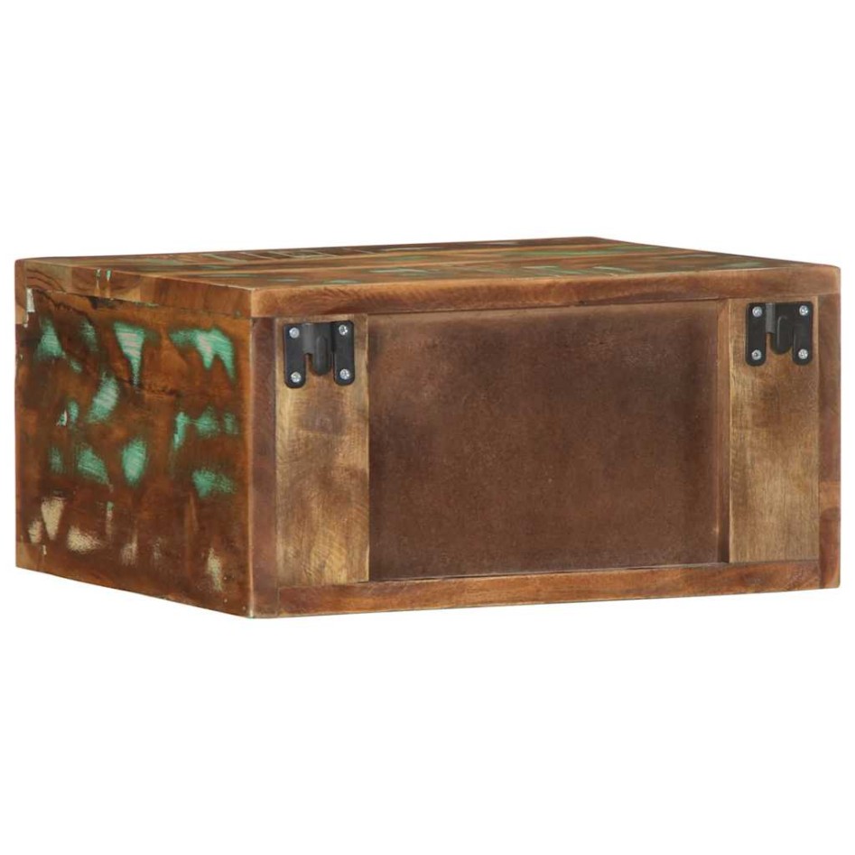 Mesitas de noche de pared 2 uds madera maciza