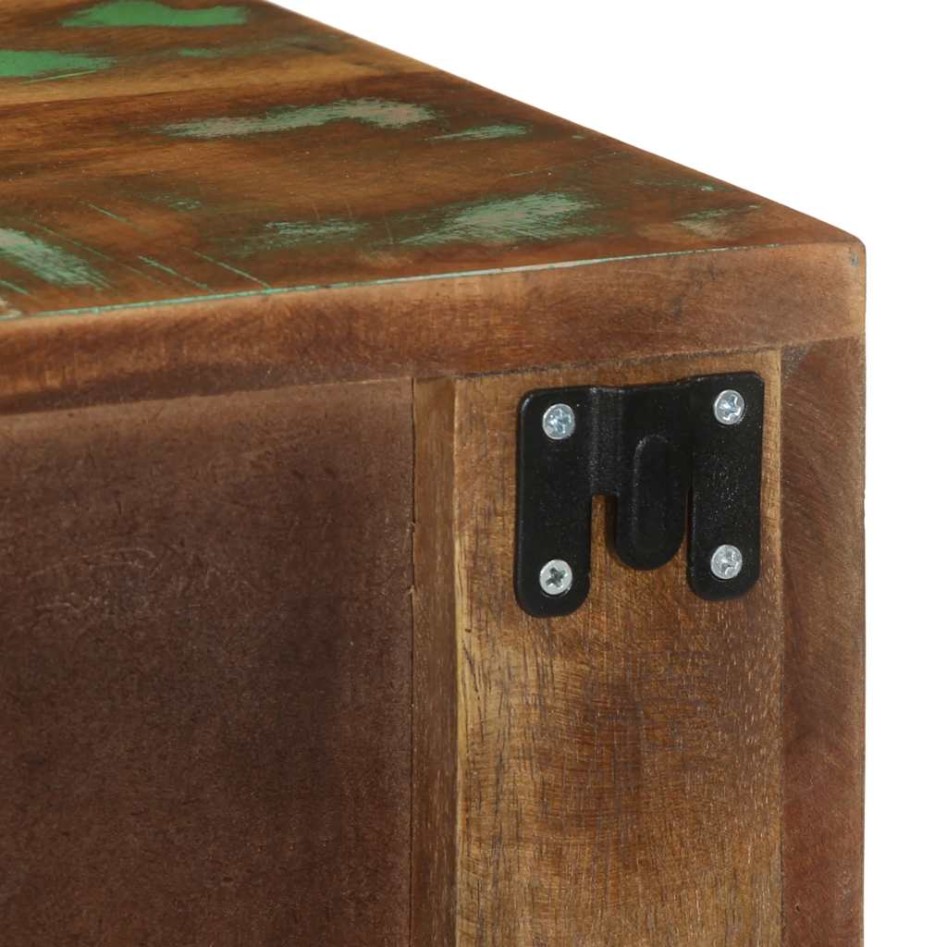 Mesitas de noche de pared 2 uds madera maciza