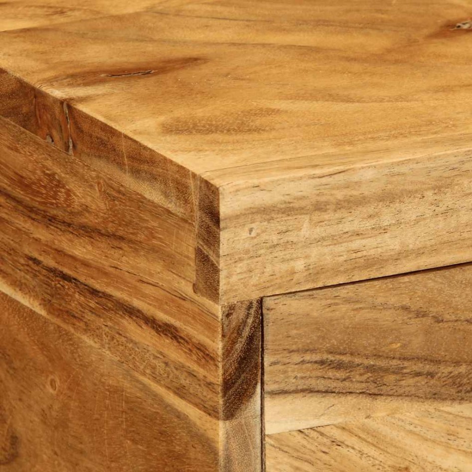 Mueble de TV de pared madera maciza de acacia 80x30x19