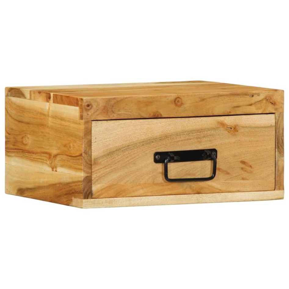 Mesita de noche de pared madera maciza de