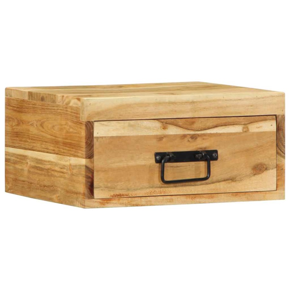 Mesita de noche de pared madera maciza de