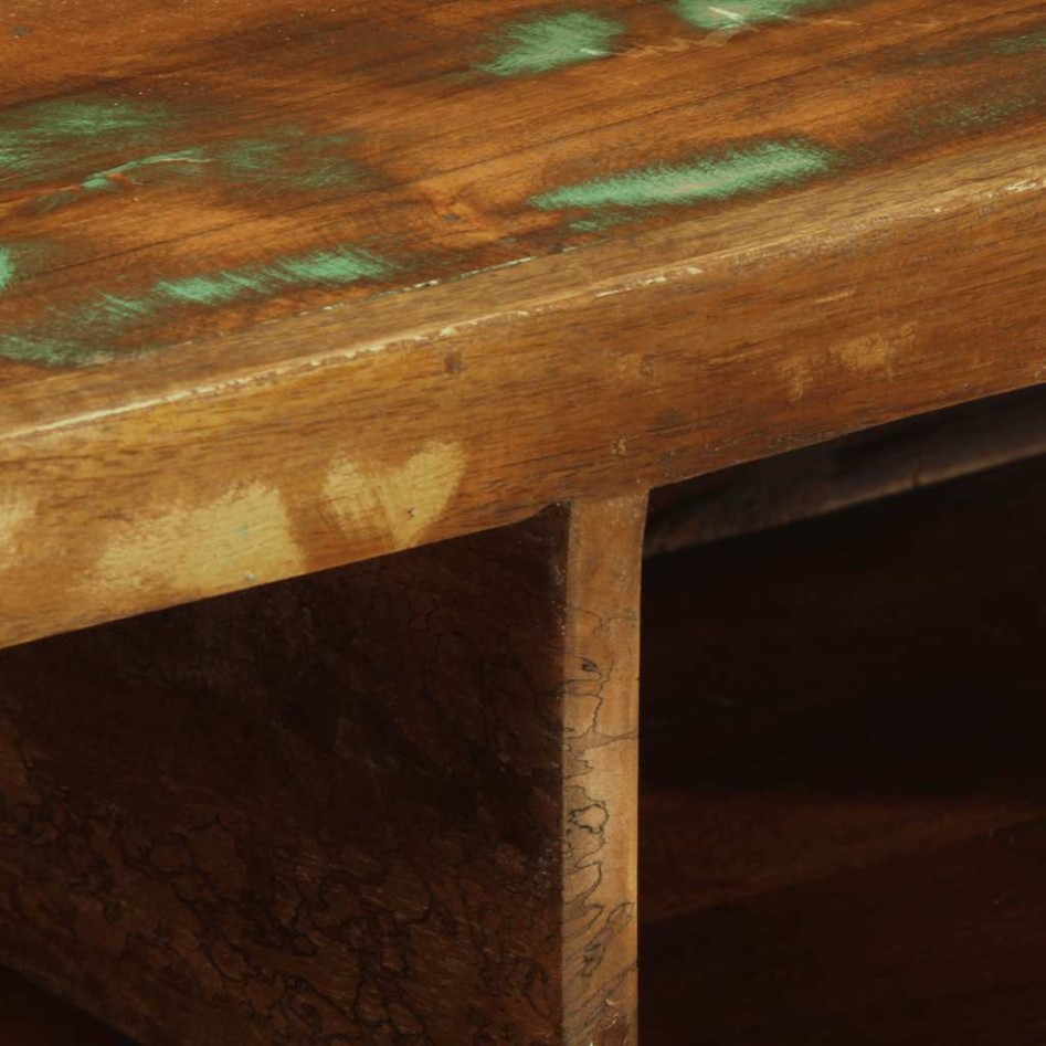 Mueble de TV de pared madera maciza reciclada 100x30x19