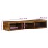 Mueble de TV de pared madera maciza reciclada 100x30x19