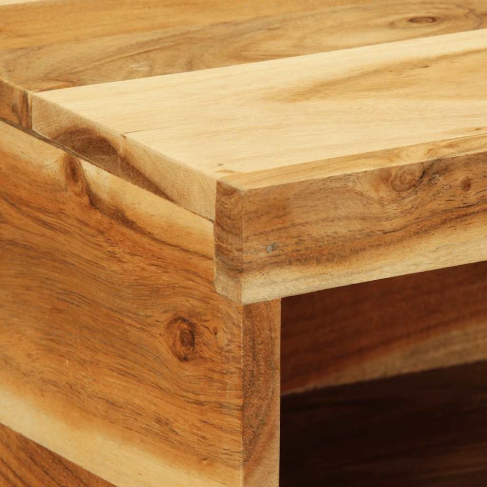 Mueble de TV de pared madera maciza de acacia 60x30x19