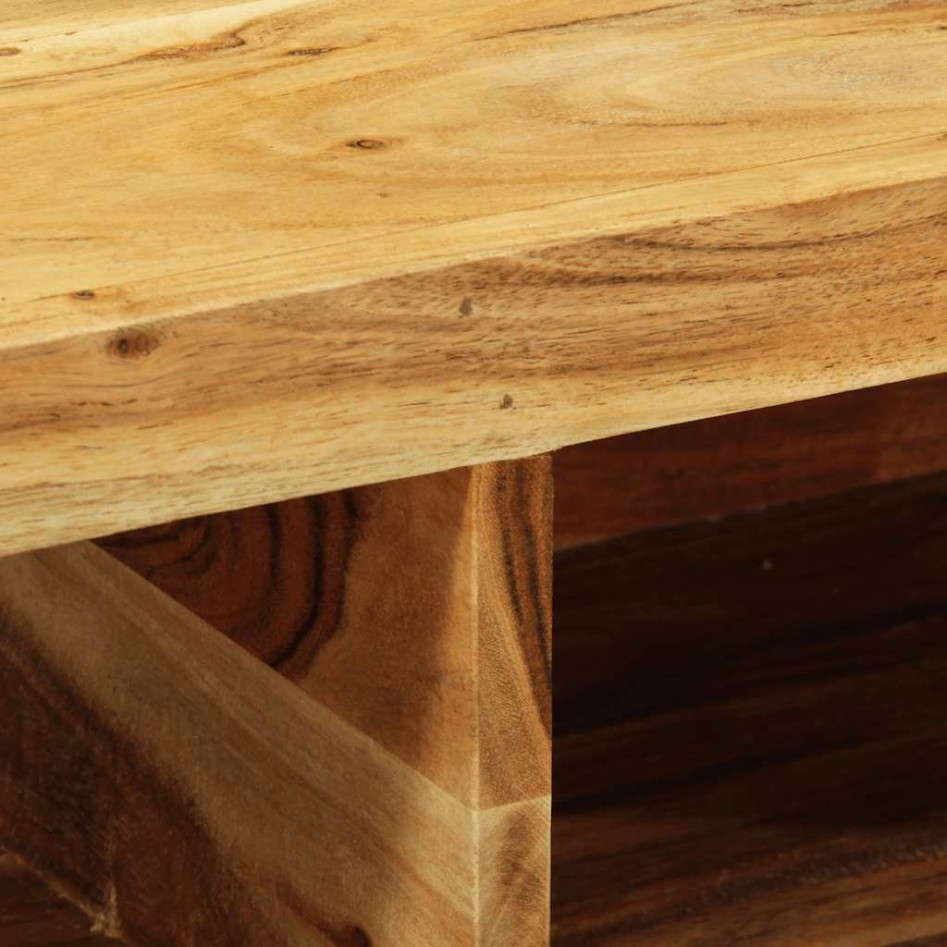 Mueble de TV de pared madera maciza de acacia 60x30x19