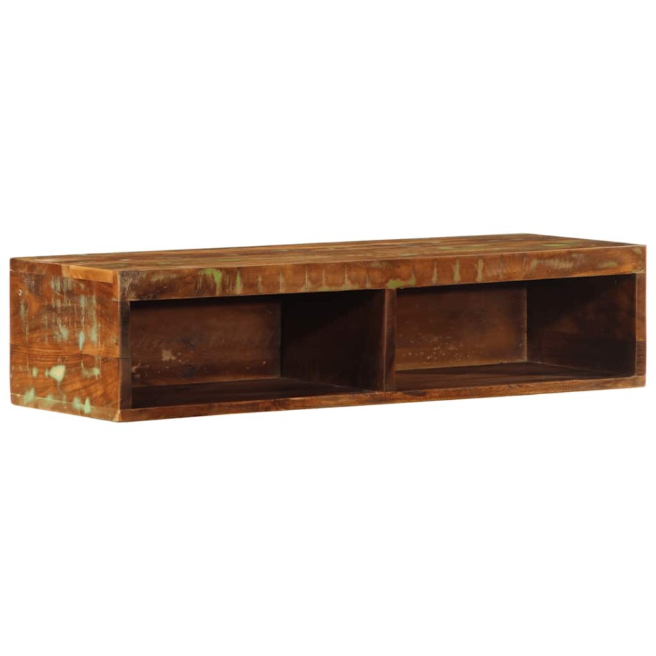 Mueble de TV de pared madera maciza reciclada 80x30x19