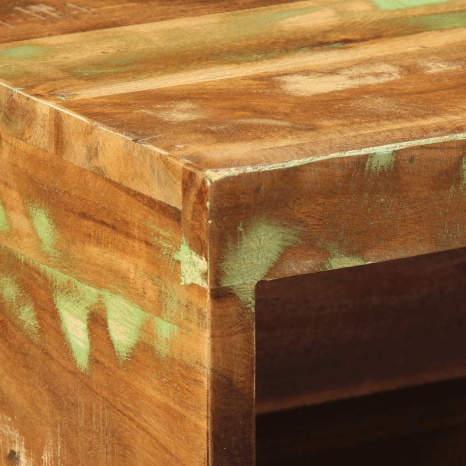 Mueble de TV de pared madera maciza reciclada 80x30x19