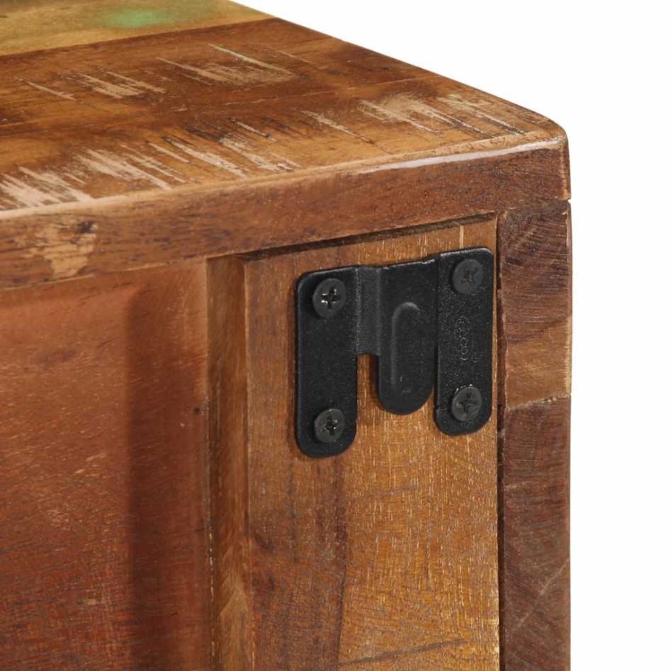 Mueble de TV de pared madera maciza reciclada 80x30x19