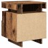 Mesita de noche con luces LED madera envejecida 40x39x48,5