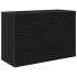 Mueble de pared de baño madera ingeniería negro 60x25x40