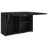 Mueble de pared de baño madera ingeniería negro 60x25x40