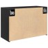Mueble de pared de baño madera ingeniería negro 60x25x40