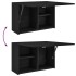 Mueble de pared de baño madera ingeniería negro 60x25x40