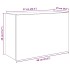 Mueble de pared de baño madera ingeniería negro 60x25x40