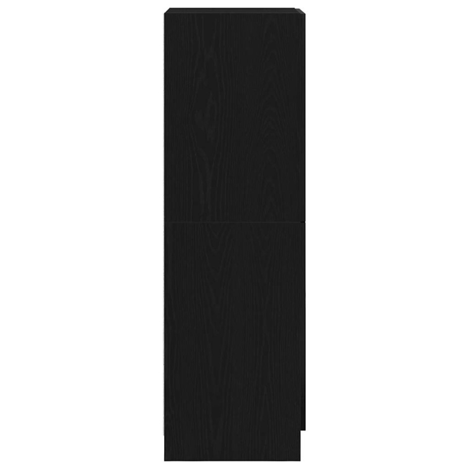 Mueble de cocina madera de ingeniería negro 38x41,5x131,5