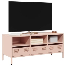 Mueble para TV acero laminado en frío rosa 101,5x39x43,5
