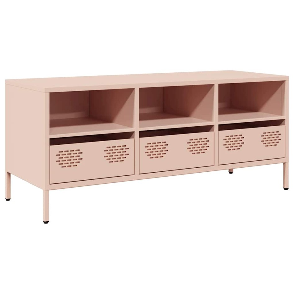 Mueble para TV acero laminado en frío rosa 101,5x39x43,5
