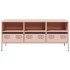 Mueble para TV acero laminado en frío rosa 101,5x39x43,5