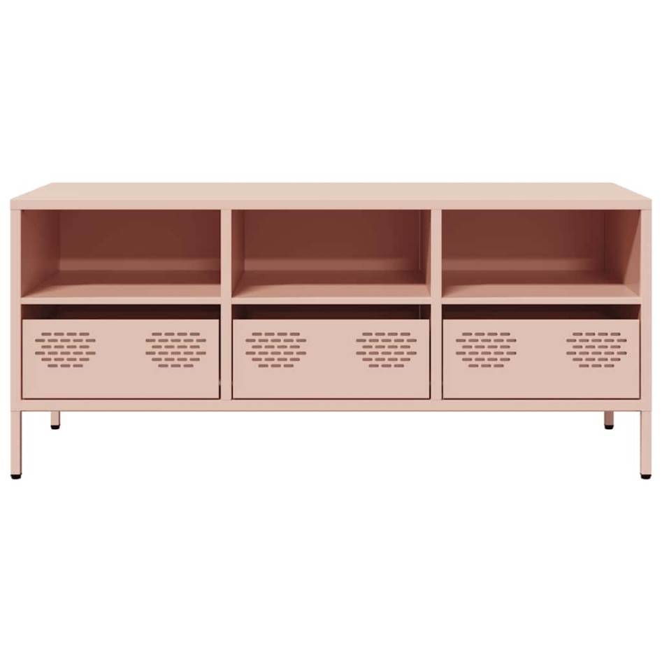 Mueble para TV acero laminado en frío rosa 101,5x39x43,5