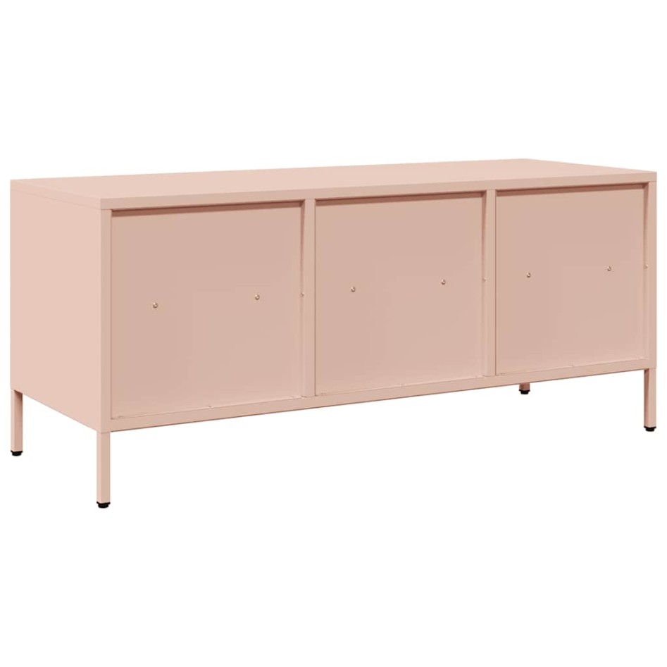 Mueble para TV acero laminado en frío rosa 101,5x39x43,5