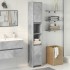 Armario baño madera contrachapada gris hormigón 30x30x183,5
